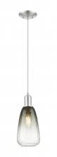 Innovation Lighting 716-1P-SN-G480-6SL - Brookhaven Almond - 1 Light - 6 inch - Brushed Satin Nickel - Cord hung - Mini Pendant