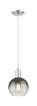 Innovation Lighting 716-1P-SN-G483-8SL - Brookhaven Globe - 1 Light - 6 inch - Brushed Satin Nickel - Cord hung - Mini Pendant