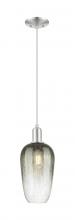 Innovation Lighting 716-1P-SN-G484-7SL - Brookhaven Flute - 1 Light - 6 inch - Brushed Satin Nickel - Cord hung - Mini Pendant
