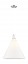 Innovation Lighting 716-1P-SN-GBC-161 - Berkshire Glass - 1 Light - 16 inch - Brushed Satin Nickel - Cord hung - Mini Pendant