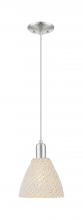 Innovation Lighting 716-1P-SN-NBD-75-NAT - Bristol Natural - 1 Light - 6 inch - Brushed Satin Nickel - Cord hung - Mini Pendant