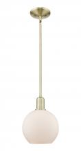 Innovation Lighting 716-1S-AB-G121-8 - Athens - 1 Light - 8 inch - Antique Brass - Stem hung - Mini Pendant