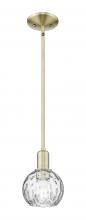 Innovation Lighting 716-1S-AB-G1215-6 - Athens Water Glass - 1 Light - 6 inch - Antique Brass - Stem hung - Mini Pendant
