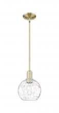 Innovation Lighting 716-1S-AB-G1215-8 - Athens Water Glass - 1 Light - 8 inch - Antique Brass - Stem hung - Mini Pendant