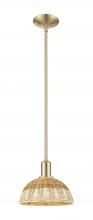Innovation Lighting 716-1S-CB-NBD2-9-NAT - Natural Ballston Dome - 1 Light - 6 inch - Champagne Bronze - Mini Pendant