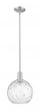 Innovation Lighting 716-1S-SN-G1215-10 - Athens Water Glass - 1 Light - 10 inch - Brushed Satin Nickel - Stem hung - Mini Pendant