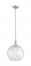 Innovation Lighting 716-1S-SN-G1215-12 - Athens Water Glass - 1 Light - 12 inch - Brushed Satin Nickel - Stem hung - Mini Pendant