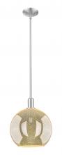 Innovation Lighting 716-1S-SN-G128-12 - Athens - 1 Light - 12 inch - Brushed Satin Nickel - Stem hung - Mini Pendant