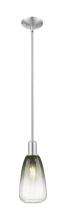 Innovation Lighting 716-1S-SN-G480-6SL - Brookhaven Almond - 1 Light - 6 inch - Brushed Satin Nickel - Mini Pendant