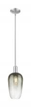 Innovation Lighting 716-1S-SN-G484-7SL - Brookhaven Flute - 1 Light - 6 inch - Brushed Satin Nickel - Mini Pendant