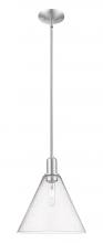 Innovation Lighting 716-1S-SN-GBC-124 - Berkshire Glass - 1 Light - 12 inch - Brushed Satin Nickel - Stem hung - Mini Pendant