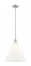 Innovation Lighting 716-1S-SN-GBC-161 - Berkshire Glass - 1 Light - 16 inch - Brushed Satin Nickel - Stem hung - Mini Pendant