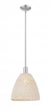 Innovation Lighting 716-1S-SN-NBD-12-NAT - Bristol Natural - 1 Light - 6 inch - Brushed Satin Nickel - Mini Pendant