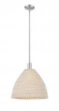 Innovation Lighting 716-1S-SN-NBD-16-NAT - Bristol Natural - 1 Light - 6 inch - Brushed Satin Nickel - Mini Pendant