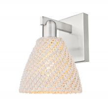 Innovation Lighting 716-1W-SN-NBD-75-NAT - Bristol Natural - 1 Light - 6 inch - Brushed Satin Nickel - Sconce