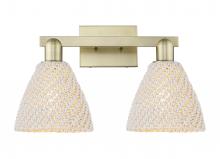 Innovation Lighting 716-2W-AB-NBD-75-NAT - Bristol Natural - 2 Light - 16 inch - Antique Brass - Bath Vanity Light