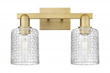 Innovation Lighting 716-2W-BB-G112C-5CL - Cobbleskill - 2 Light - 16 inch - Brushed Brass - Bath Vanity Light