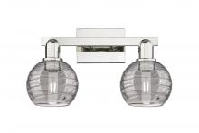 Innovation Lighting 716-2W-PN-G1213-6SM - Athens Deco Swirl - 2 Light - 16 inch - Polished Nickel - Bath Vanity Light