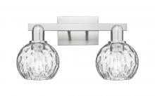 Innovation Lighting 716-2W-SN-G1215-6 - Athens Water Glass - 2 Light - 17 inch - Brushed Satin Nickel - Bath Vanity Light