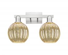 Innovation Lighting 716-2W-SN-G458-7ME - Preston Globe - 2 Light - 16 inch - Brushed Satin Nickel - Bath Vanity Light