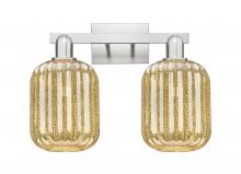 Innovation Lighting 716-2W-SN-G460-7ME - Preston Cylinder - 2 Light - 16 inch - Brushed Satin Nickel - Bath Vanity Light