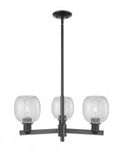 Innovation Lighting 716-3CR-BK-G105 - Belfast - 3 Light - 28 inch - Matte Black - Stem hung - Flush Mount