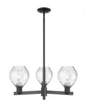 Innovation Lighting 716-3CR-BK-G362 - Waverly - 3 Light - 28 inch - Matte Black - Stem hung - Flush Mount