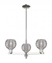 Innovation Lighting 716-3CR-PN-G1213-6SM - Athens Deco Swirl - 3 Light - 18 inch - Polished Nickel - Flush Mount