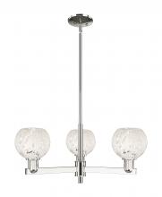 Innovation Lighting 716-3CR-PN-G1216-6WM - White Mouchette - 3 Light - 28 inch - Polished Nickel - Stem hung - Flush Mount