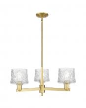 Innovation Lighting 716-3CR-SG-G402 - Niagara - 3 Light - 28 inch - Satin Gold - Stem hung - Flush Mount