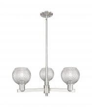 Innovation Lighting 716-3CR-SN-G122C-6CL - Athens - 3 Light - 28 inch - Satin Nickel - Stem hung - Flush Mount