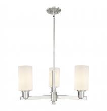 Innovation Lighting 716-3CR-SN-G801 - Clymer - 3 Light - 26 inch - Satin Nickel - Stem hung - Flush Mount