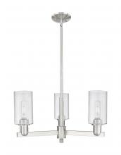 Innovation Lighting 716-3CR-SN-G804 - Clymer - 3 Light - 26 inch - Satin Nickel - Stem hung - Flush Mount
