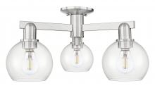 Innovation Lighting 716-3F-SN-G122-6 - Athens - 3 Light - 23 inch - Brushed Satin Nickel - Semi-Flush Mount
