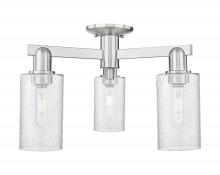 Innovation Lighting 716-3F-SN-G804 - Clymer - 3 Light - 21 inch - Brushed Satin Nickel - Semi-Flush Mount