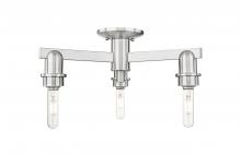 Innovation Lighting 716-3F-SN - Arcadia - 3 Light - 18 inch - Brushed Satin Nickel - Flush Mount