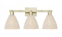 Innovation Lighting 716-3W-AB-NBD-75-NAT - Bristol Natural - 3 Light - 26 inch - Antique Brass - Bath Vanity Light
