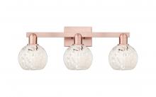 Innovation Lighting 716-3W-AC-G1216-6WM - White Mouchette - 3 Light - 25 inch - Antique Copper - Bath Vanity Light