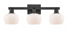 Innovation Lighting 716-3W-BK-G91 - Fenton - 3 Light - 26 inch - Matte Black - Bath Vanity Light
