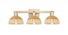 Innovation Lighting 716-3W-CB-NBD2-75-NAT - Natural Ballston Dome - 3 Light - 26 inch - Champagne Bronze - Bath Vanity Light