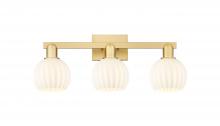 Innovation Lighting 716-3W-SG-G1217-6WV - White Venetian - 3 Light - 25 inch - Satin Gold - Bath Vanity Light