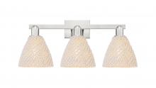 Innovation Lighting 716-3W-SN-NBD-75-NAT - Bristol Natural - 3 Light - 26 inch - Brushed Satin Nickel - Bath Vanity Light