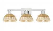 Innovation Lighting 716-3W-SN-NBD2-75-NAT - Natural Ballston Dome - 3 Light - 26 inch - Brushed Satin Nickel - Bath Vanity Light