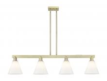 Innovation Lighting 716-4I-AB-GBC-81 - Berkshire Glass - 4 Light - 51 inch - Antique Brass - Stem hung - Island Light