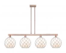 Innovation Lighting 716-4I-AC-G121-10RW - Farmhouse Rope - 4 Light - 53 inch - Antique Copper - Stem hung - Island Light
