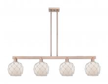Innovation Lighting 716-4I-AC-G121-8RW - Farmhouse Rope - 4 Light - 51 inch - Antique Copper - Stem hung - Island Light