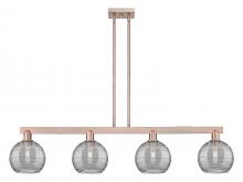 Innovation Lighting 716-4I-AC-G1213-8SM - Athens Deco Swirl - 4 Light - 51 inch - Antique Copper - Stem hung - Island Light