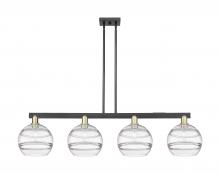 Innovation Lighting 716-4I-BAB-G556-10CL - Rochester - 4 Light - 53 inch - Black Antique Brass - Stem hung - Island Light