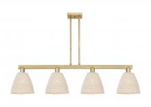 Innovation Lighting 716-4I-BB-NBD-9-NAT - Bristol Natural - 4 Light - 52 inch - Brushed Brass - Stem hung - Island Light