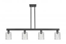 Innovation Lighting 716-4I-BK-G112C-5CL - Cobbleskill - 4 Light - 48 inch - Matte Black - Stem hung - Island Light